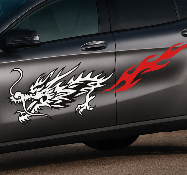 Autoaufkleber asiatischer drache seite - TenStickers