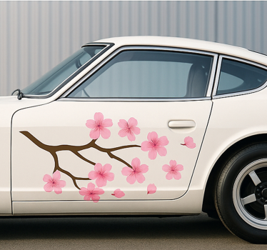 Autoaufkleber pinke kirschblüte - TenStickers