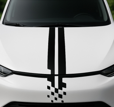 Autoaufkleber abstrakte streifen für motorhaube - TenStickers