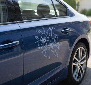 Autoaufkleber blühende hibiskusblüte - TenStickers
