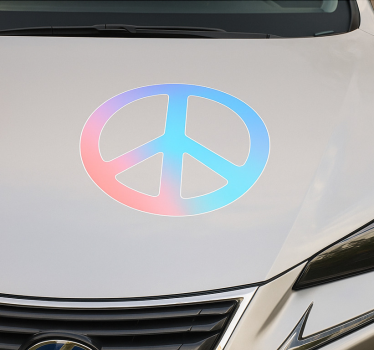 Autoaufkleber chrom-friedenskreis - TenStickers