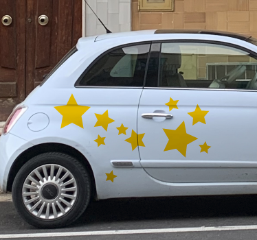 Autoaufkleber einfarbige sterne gesetzt - TenStickers