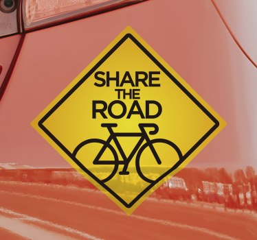 Autosticker Fahrrad Share the Road - TenStickers