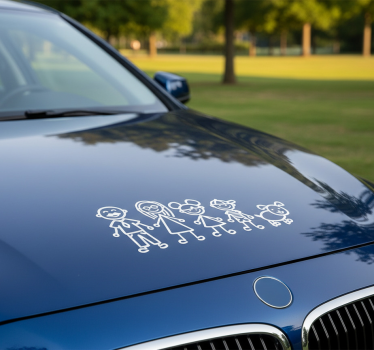 Autoaufkleber glückliche herzfamilie - TenStickers