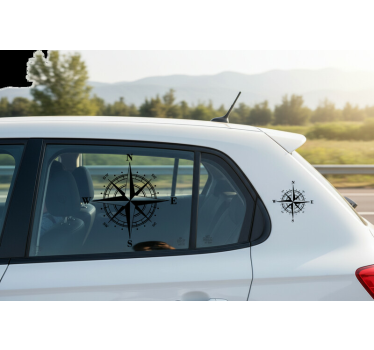 Autoaufkleber großer reisekompass - TenStickers