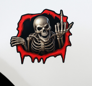 Autoaufkleber gruseliges 3d-skelett - TenStickers