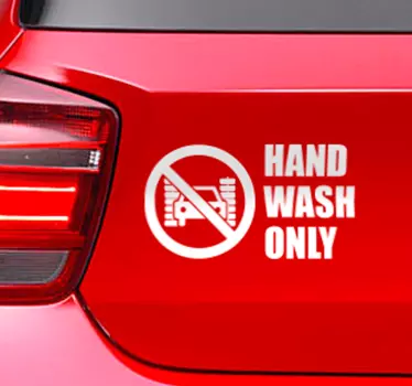 Autoaufkleber Hand Wash Only - TenStickers