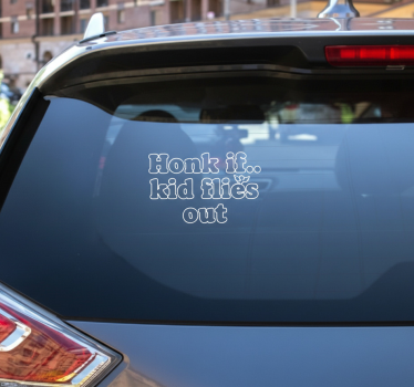 Autoaufkleber hupe wenn das kind fliegt - TenStickers