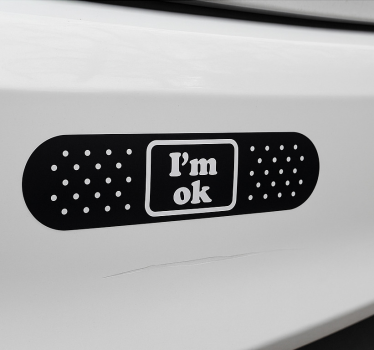 Autoaufkleber „ich bin okay“ pflaster - TenStickers