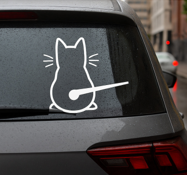 Autoaufkleber katze mit beweglichem schwanz - TenStickers
