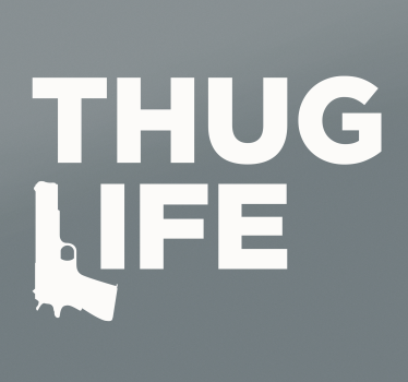 Autoaufkleber leben wie ein thug - TenStickers