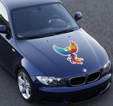Autoaufkleber leuchtender mehrfarbiger phönix - TenStickers