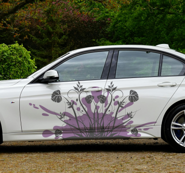 Autoaufkleber lila spritzer-design - TenStickers