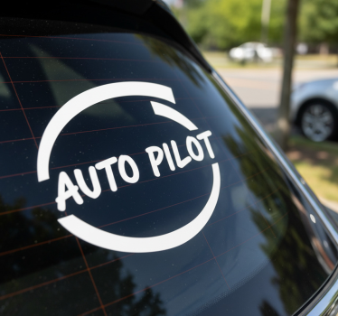 Autoaufkleber minimalistischer weißer ausschnitt - TenStickers