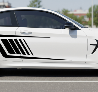 Autoaufkleber mit diagonalen schraffuren - TenStickers