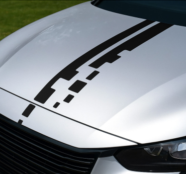 Autoaufkleber mit pixel-rennstreifen - TenStickers