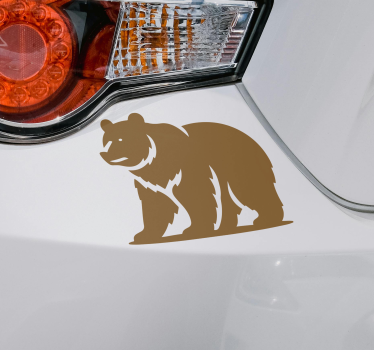 Autoaufkleber monochromer bär - TenStickers