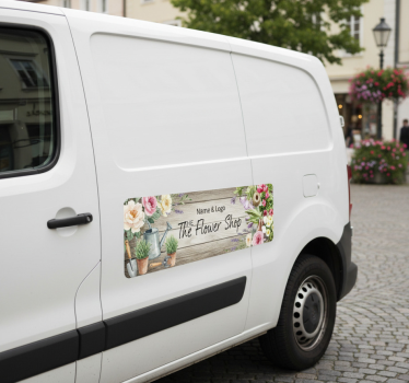 Autoaufkleber name und logo blumenladen - TenStickers