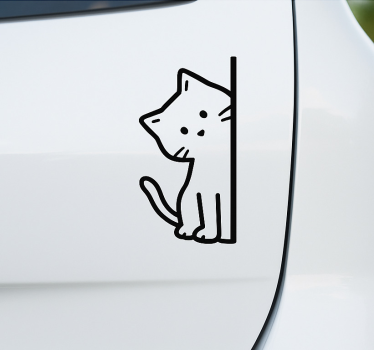 Autoaufkleber niedliche einfache katze - TenStickers