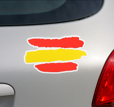 Autoaufkleber pinselstrich spanienflagge - TenStickers