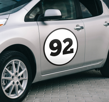 Autoaufkleber rallyenummer - TenStickers