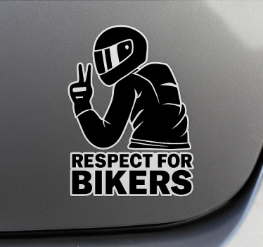 Autoaufkleber respekt für biker - TenStickers