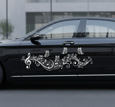 Autoaufkleber schöne schmetterlingsmelodien - TenStickers