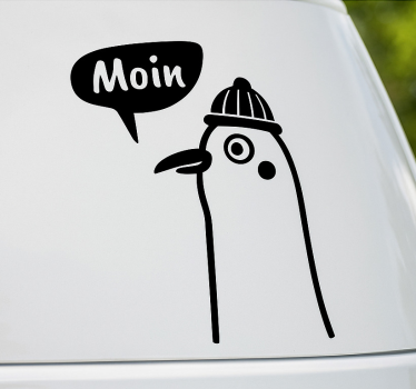 Autoaufkleber schwarzes huhn moin - TenStickers