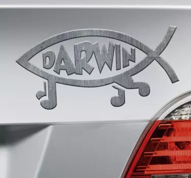 Autoaufkleber Silberner Fisch - TenStickers