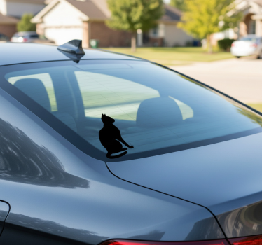 Autoaufkleber sitzende katzenumriss - TenStickers