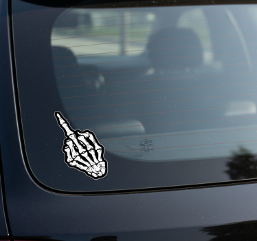 Autoaufkleber skelett mittelfinger - TenStickers