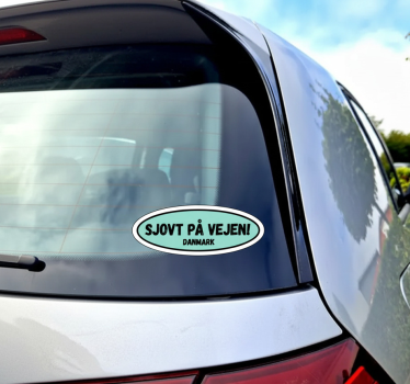 Autoaufkleber skurriges dänisches straßenschild - TenStickers