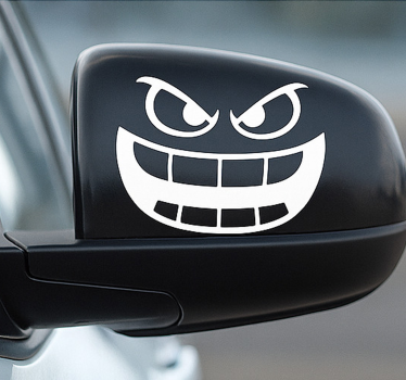 Autoaufkleber monsterkopf für rückspiegel - TenStickers