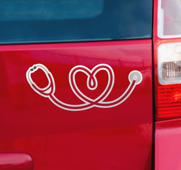 Autoaufkleber stethoskop herz - TenStickers