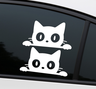 Autoaufkleber süße katzenzwillinge - TenStickers