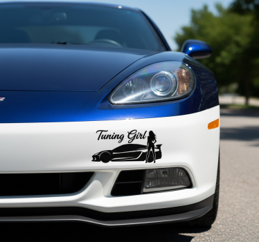 Autoaufkleber tuning girl schwarzes design - TenStickers