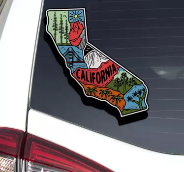 Autoaufkleber umriss des bundesstaates kalifornien - TenStickers