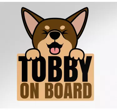 Autoaufkleber warnung glücklicher hund - TenStickers