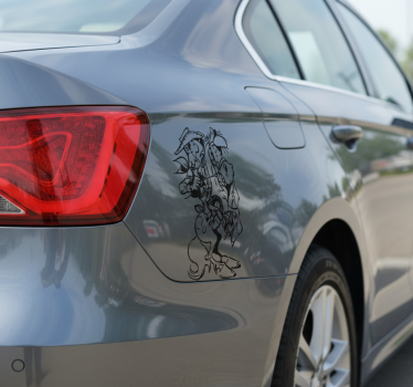 Autoaufkleber wildpferd und cowboy - TenStickers