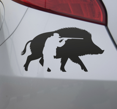 Autoaufkleber wildschweinjagd - TenStickers