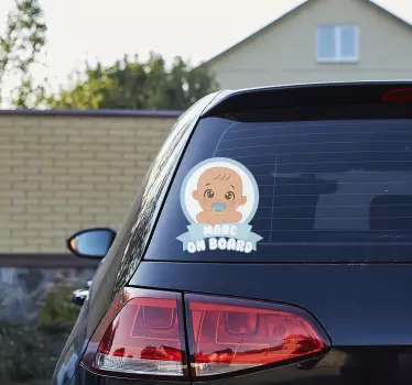 Baby Autoaufkleber Junge an bord - TenStickers