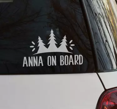 Kiefern Baby on Board Aufkleber - TenStickers