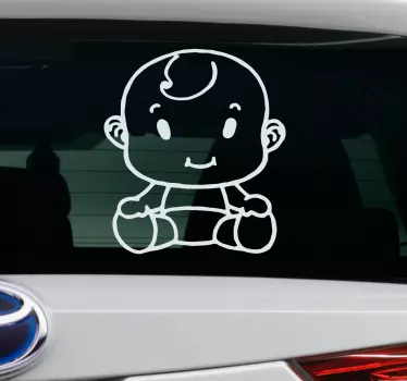 Baby Autoaufkleber Kind Umriss - TenStickers