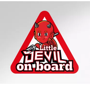 Baby Autoaufkleber Kleiner teufel an bord rotes Design - TenStickers