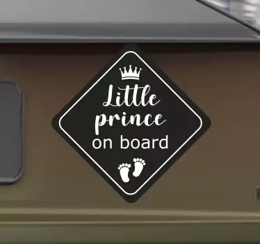 Baby Autoaufkleber Kleines prinzauto - TenStickers