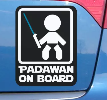 Padawan on Board Baby on Board Aufkleber - TenStickers