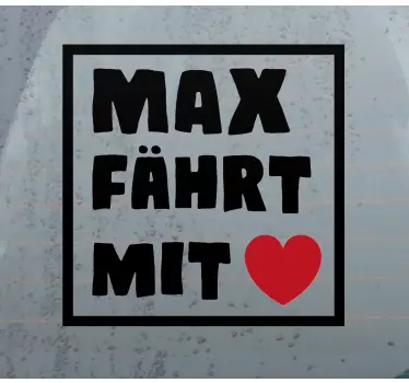 Baby Autoaufkleber Reist mit uns mit Namen - TenStickers