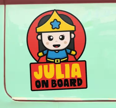 Baby Autoaufkleber Super mädchen - TenStickers