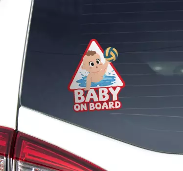 Wasserball Baby on Board Aufkleber - TenStickers