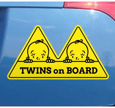 Baby Autoaufkleber Zwillinge an bord jungen Design - TenStickers